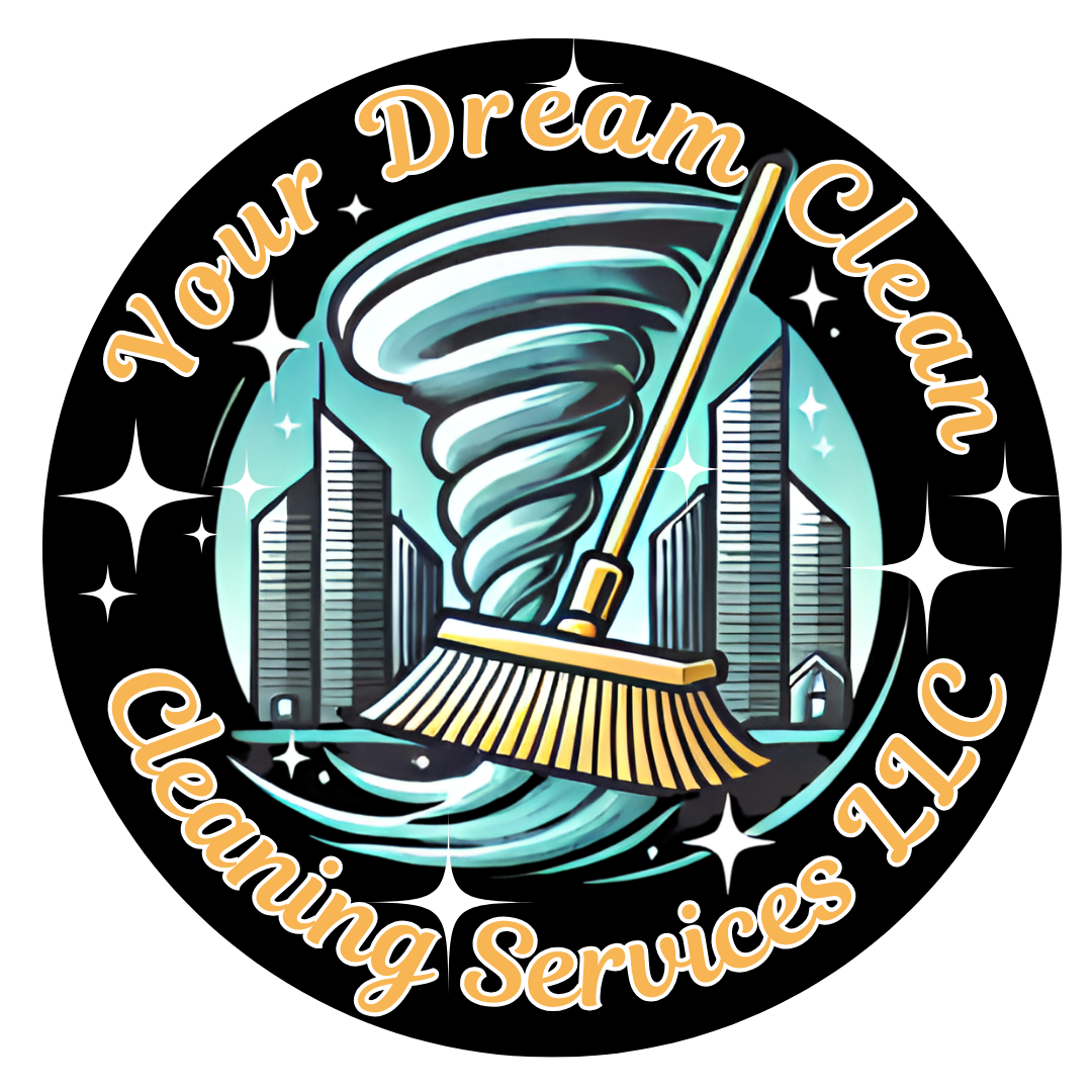 A logo for a cleaning service